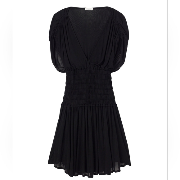 A.L.C. Luna Jersey Mini Little Black Dress - Picture 9 of 16